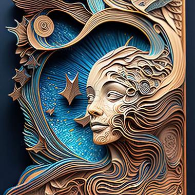 3D model cosmic energy by Kelly McKernan (STL)